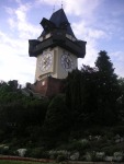 Grazer Uhrturm beim Aufstieg